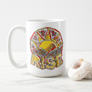 Stained Glass Sun Rise ~ Uplifting Message Coffee Mug
