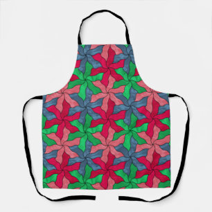 Stained Glass Tessellated Flowers Apron