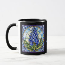 Stained Glass Texas Bluebonnet True Blue Friend