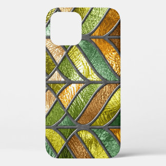 Stained Glass Texture: Colourful 3D Elegance. iPhone 12 Case