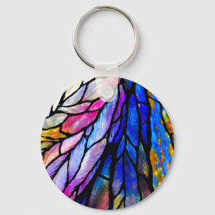 Stained Glass, Tiffany - Style,  Key Ring
