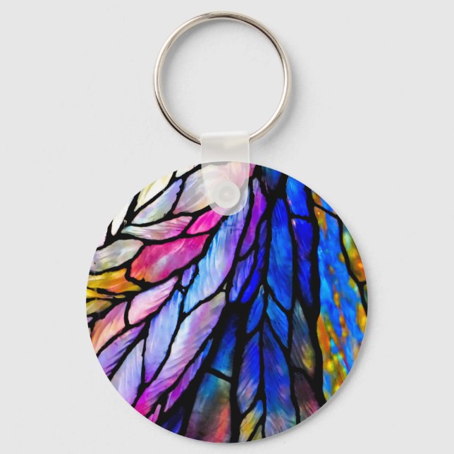Stained Glass, Tiffany - Style,  Key Ring (Front)
