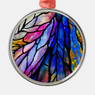 Stained Glass, Tiffany - Style,  Metal Tree Decoration