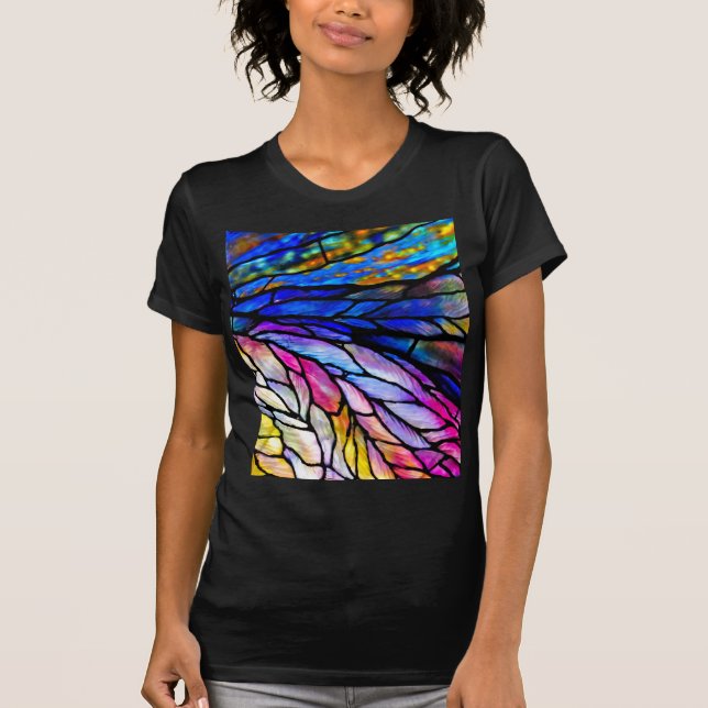 Stained Glass, Tiffany - Style,  T-Shirt (Front)