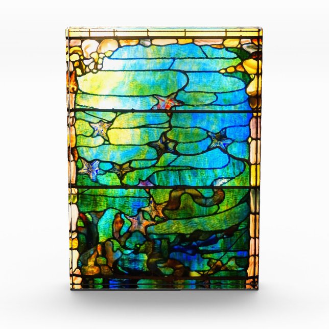 Stained glass tiffany window starfish sea photo block (Front)