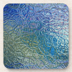 Stained glass, transparent colourful shiny window coaster