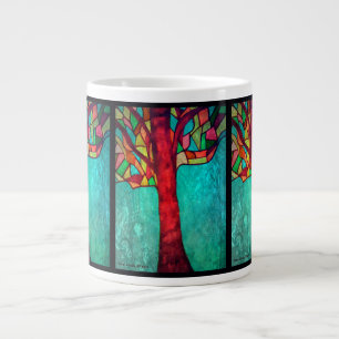 Stained Glass Tree design Large Coffee Mug