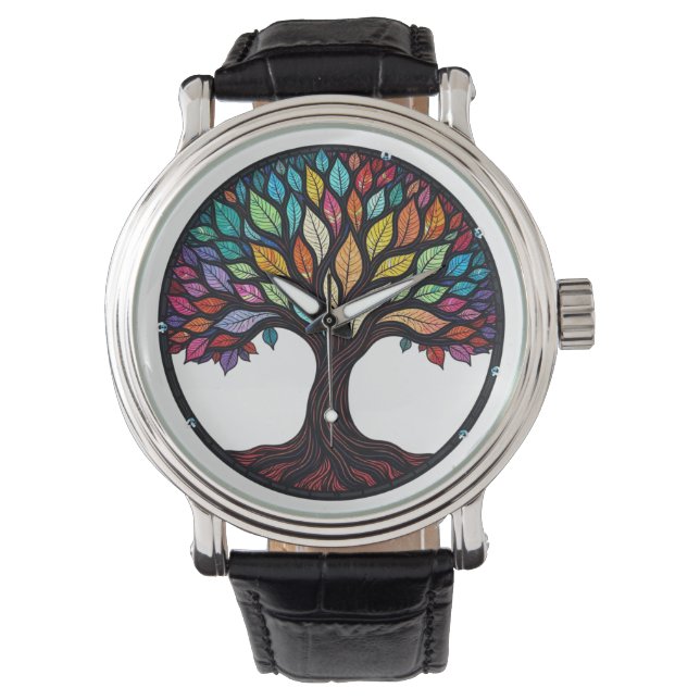 Stained Glass Tree of Life Watch (Front)