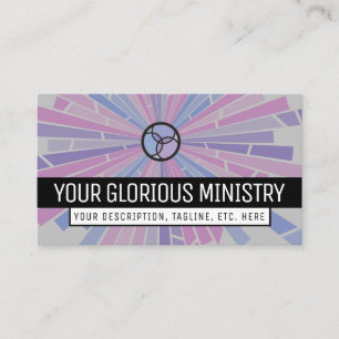 Stained Glass Trinity & Jesus Fish Business Card