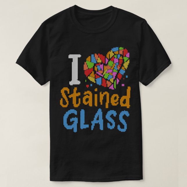 Stained Glass Ugly Design T-Shirt (Design Front)