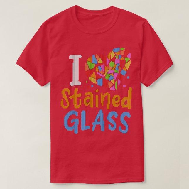 Stained Glass Ugly Design T-Shirt (Design Front)
