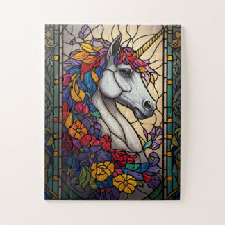 stained glass unicorn puzzle