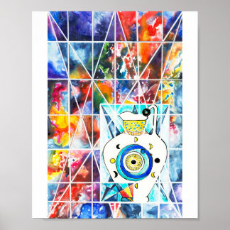 Stained Glass Universe Poster