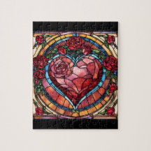 Stained Glass Valentine's Heart