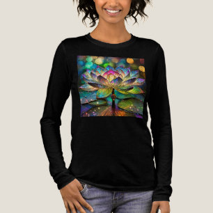 Stained Glass Vibrant Lotus Flower Tri-Blend Shirt