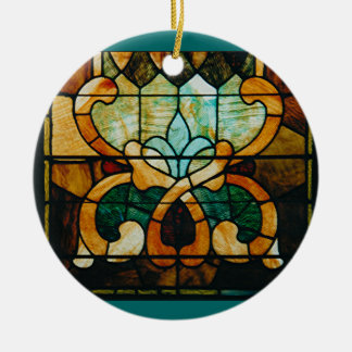 Stained Glass Vine, Round Ceramic Tree Decoration