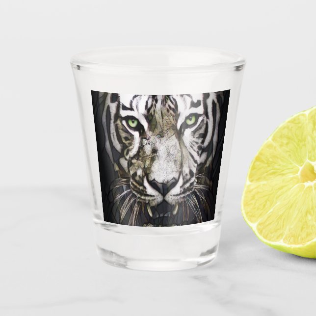 Stained Glass White Tiger Bandanna (Front)