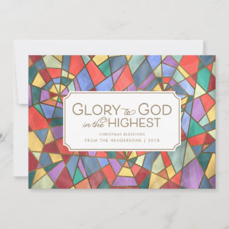Stained Glass Window Christmas Card
