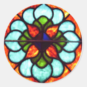 Stained Glass Window Classic Round Sticker