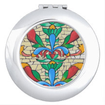 Stained-Glass Window compact mirror