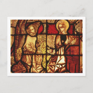 Stained glass window depicting the Annunciation, G Postcard