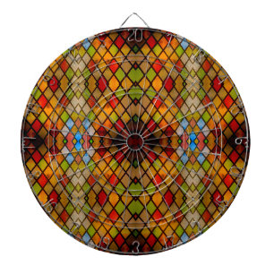 Stained Glass Window Diamond Pattern Dartboard