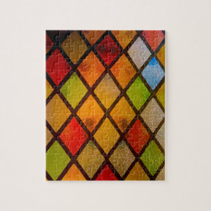 Stained Glass Window Diamond Pattern  Jigsaw Puzzle