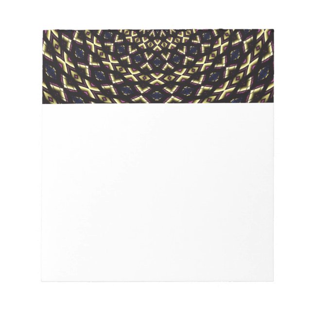 Stained Glass Window Kaleidoscope 11 Notepad (Front)