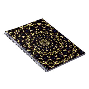 Stained Glass Window Kaleidoscope 11 Spiral Notebook