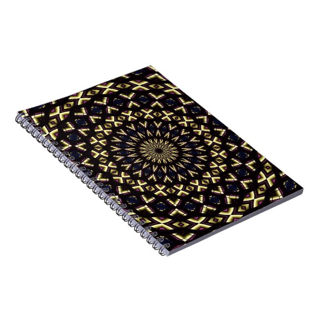 Stained Glass Window Kaleidoscope 11 Spiral Notebook (Right Side)
