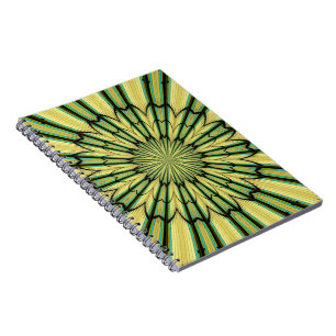 Stained Glass Window Kaleidoscope 20 Spiral Notebook