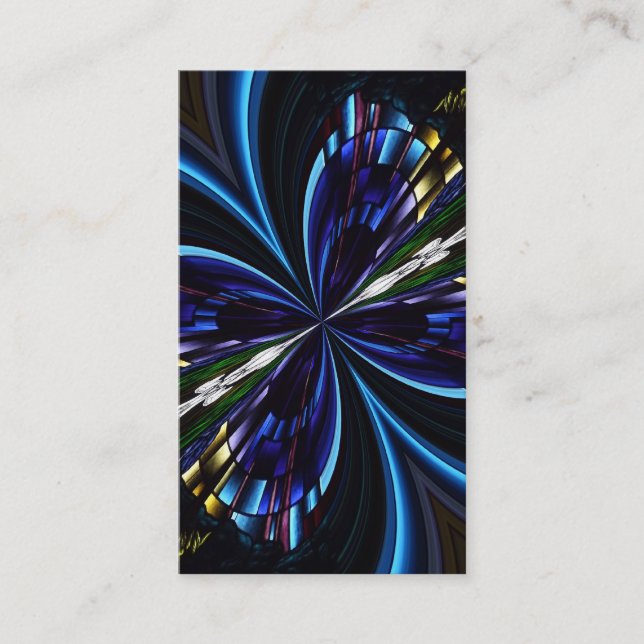 Stained Glass Window Kaleidoscope 9 Business Card (Front)