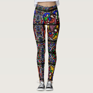 Stained Glass Window Pattern Leggings