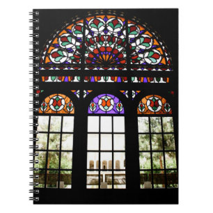 Stained Glass Window Spiral Photo Notebook
