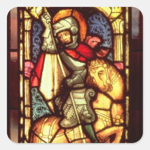 Stained Glass Window Square Sticker