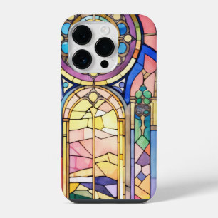 Stained glass windows decorative pictorial iPhone 14 pro case
