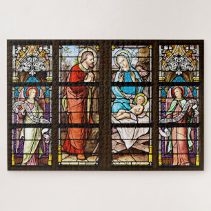 Stained glass windows depicting the Holy Nativity, Jigsaw Puzzle