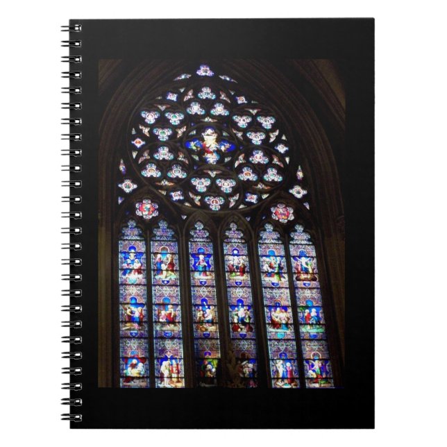 'Stained Glass Windows' Notebook/Journal Spiral Notebook (Front)