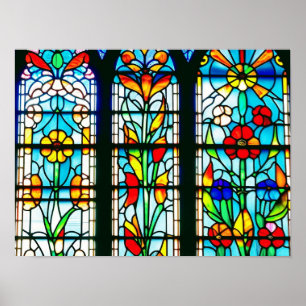 Stained glass windows poster