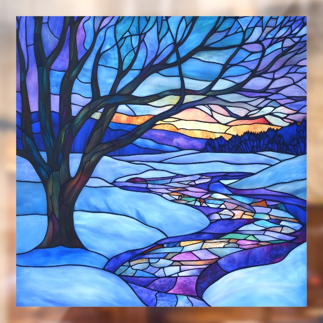 Stained Glass Winter Landscape (Sheet 2)