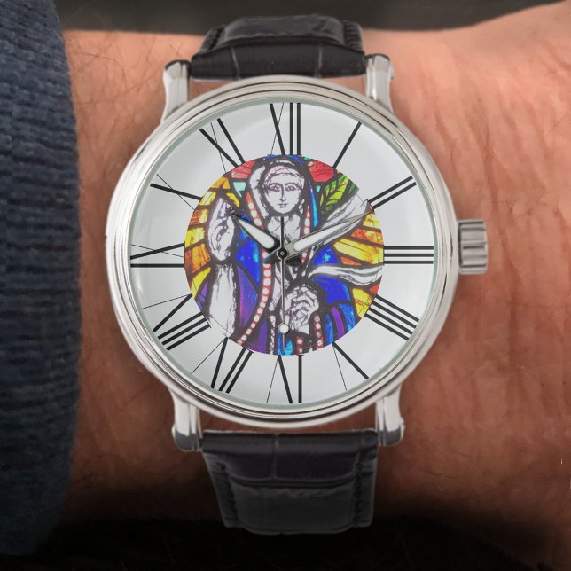 Stained Glass with Roman Numerals Design. Watch (Creator Uploaded)