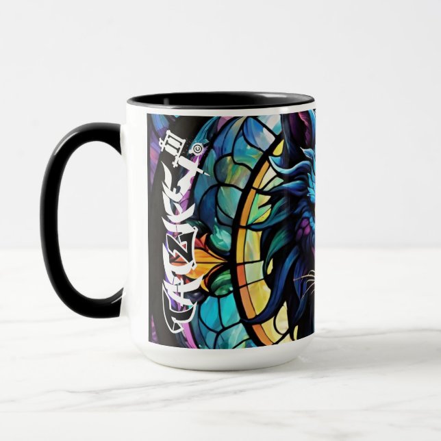 Stained Glass Wolf Mug (Left)