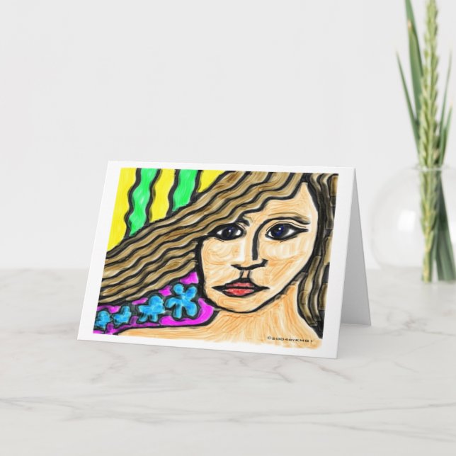 Stained Glass Woman Card (Front)