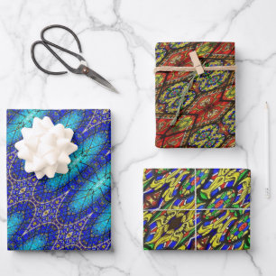Stained Glass Wrapping Paper Sheets