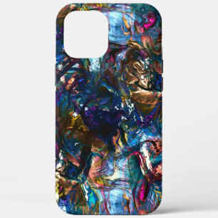 Stained 'heavy paints' overlapping in mix colourfu iPhone 12 pro max case