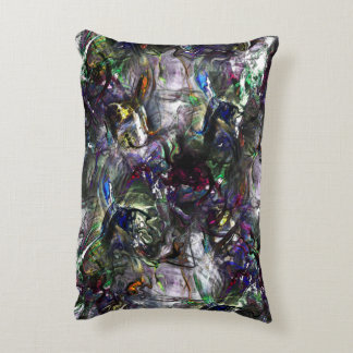 Stained 'heavy paints' overlapping in mix colourfu decorative cushion