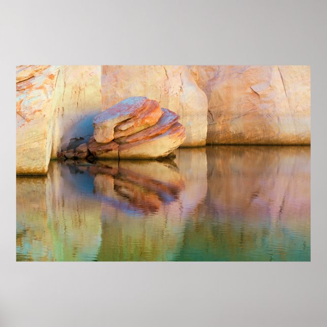 Stained Sandstone Wall | Glen Canyon, UT Poster (Front)