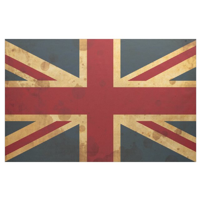 Stained Union Jack UK Flag Fabric (Yard)