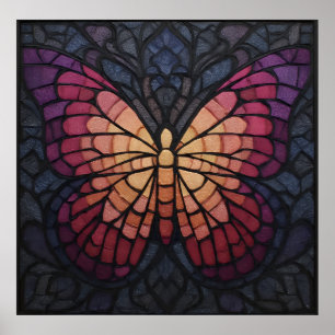 StainedGlassButterFly Poster