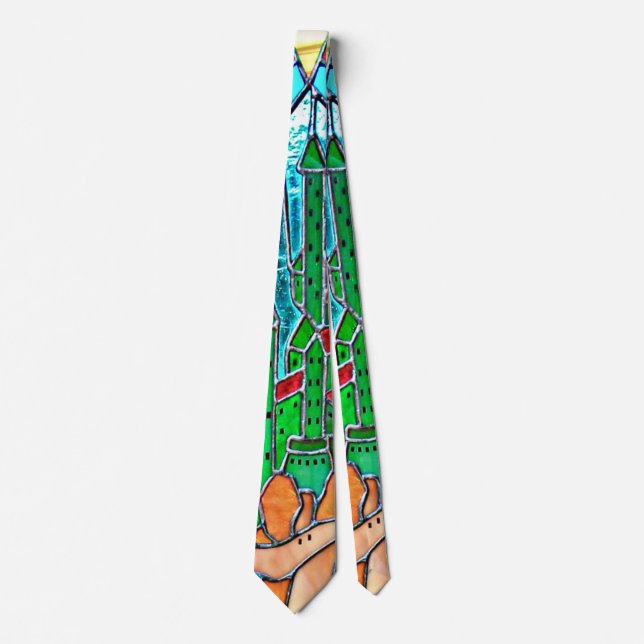 Stainglass castle tie (Front)